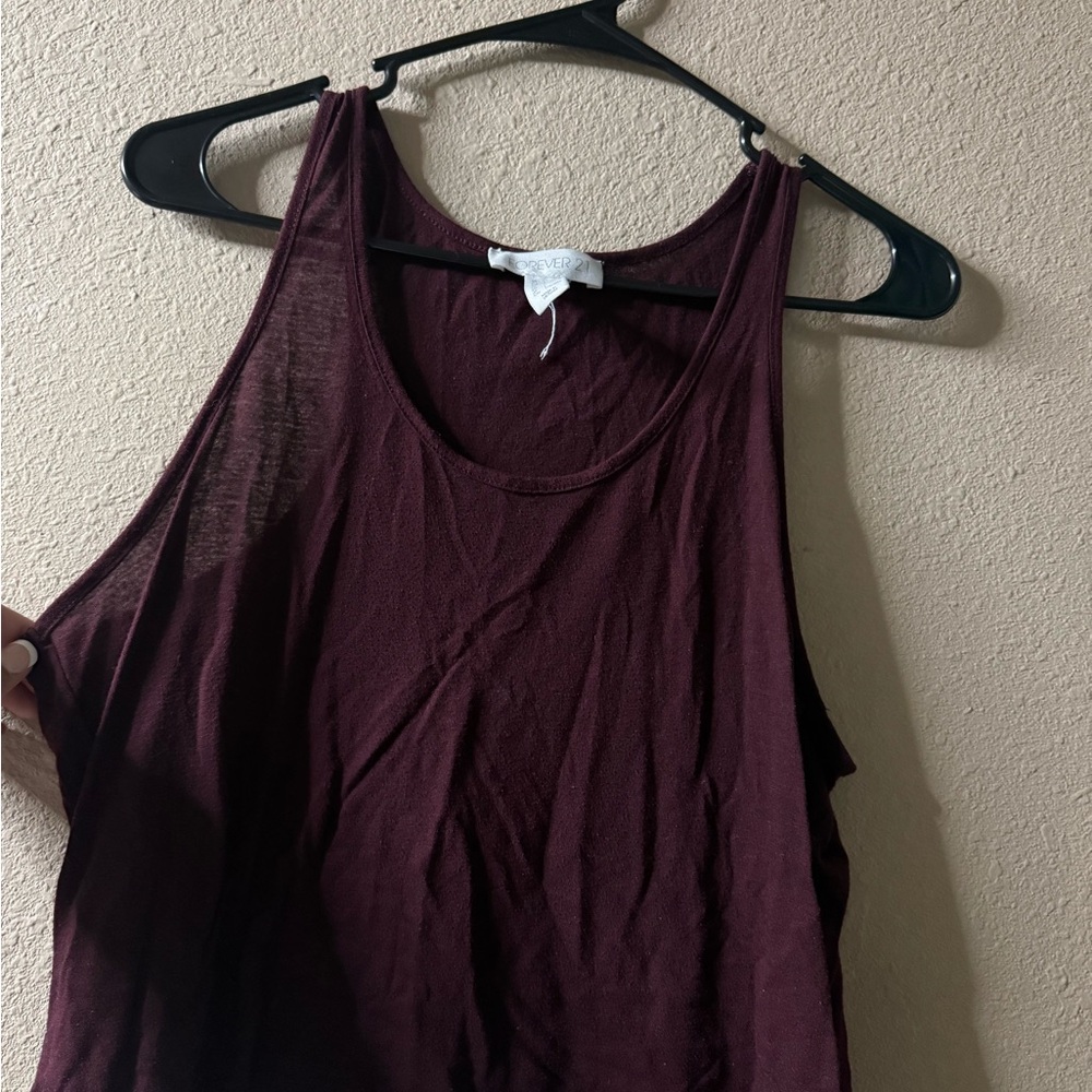 Forever 21 Deep Burgundy Tank Top